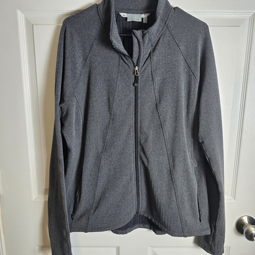 Athleta Herringbone Hope Jacket-Gray-Women's 1X